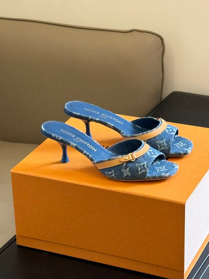 Sandale Louis Vuitton En Bleu Jean