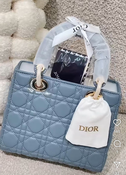 Sac Chic Christian Dior Lady Dior Cuir en Couleurs