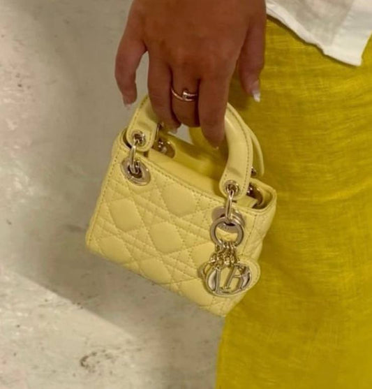 Sac Mini Lady Dior Christian Dior en Vrai Cuir
