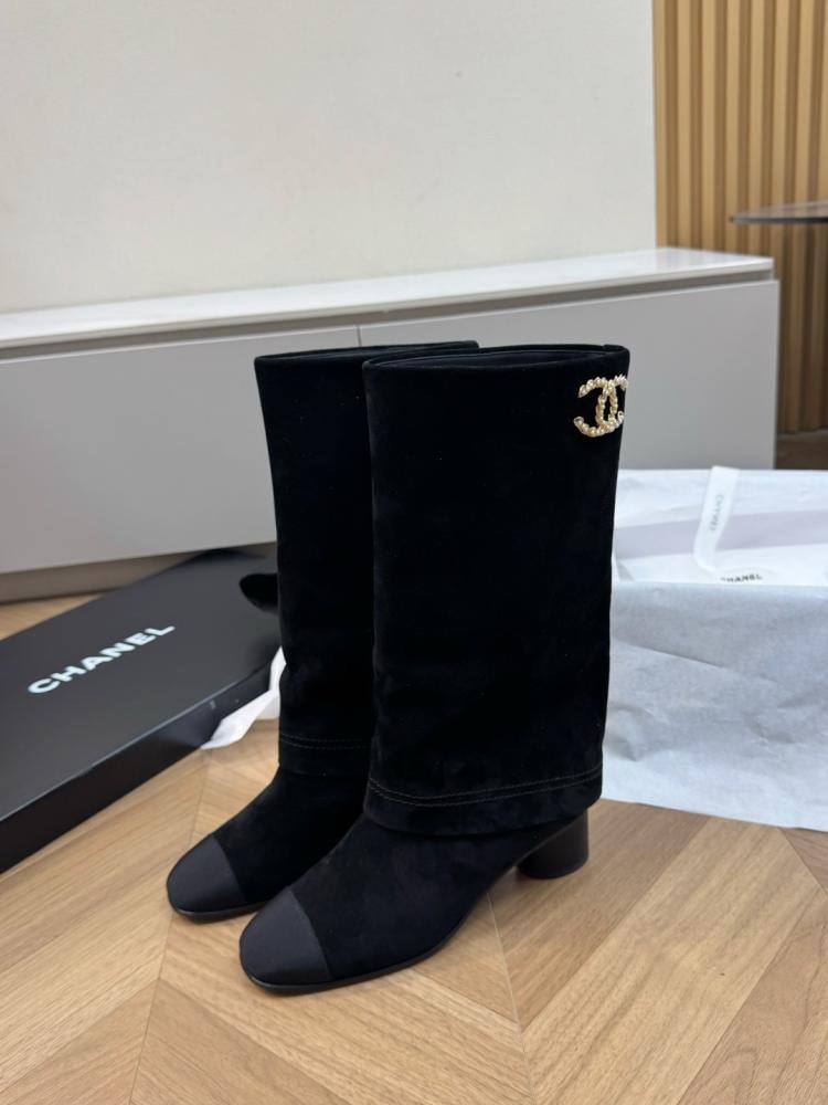 Botte Chanel de Luxe en Daim