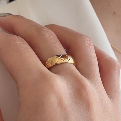 Bague de Luxe Chanel en Acier Inoxydable