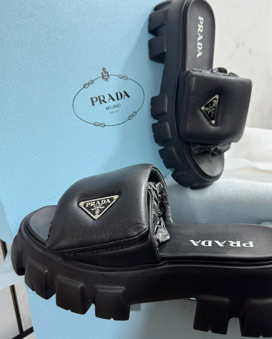 Sandale Prada Monolith en Vrai Cuir