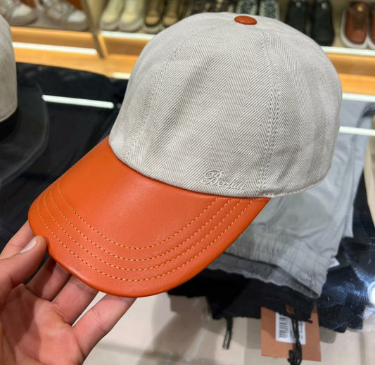 Casquette Berluti Cuir en Couleurs