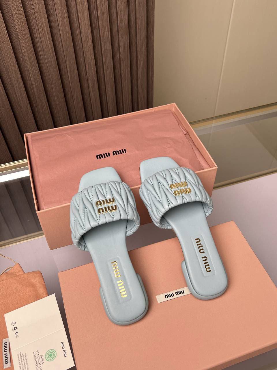 Sandale Matelassées Miu Miu