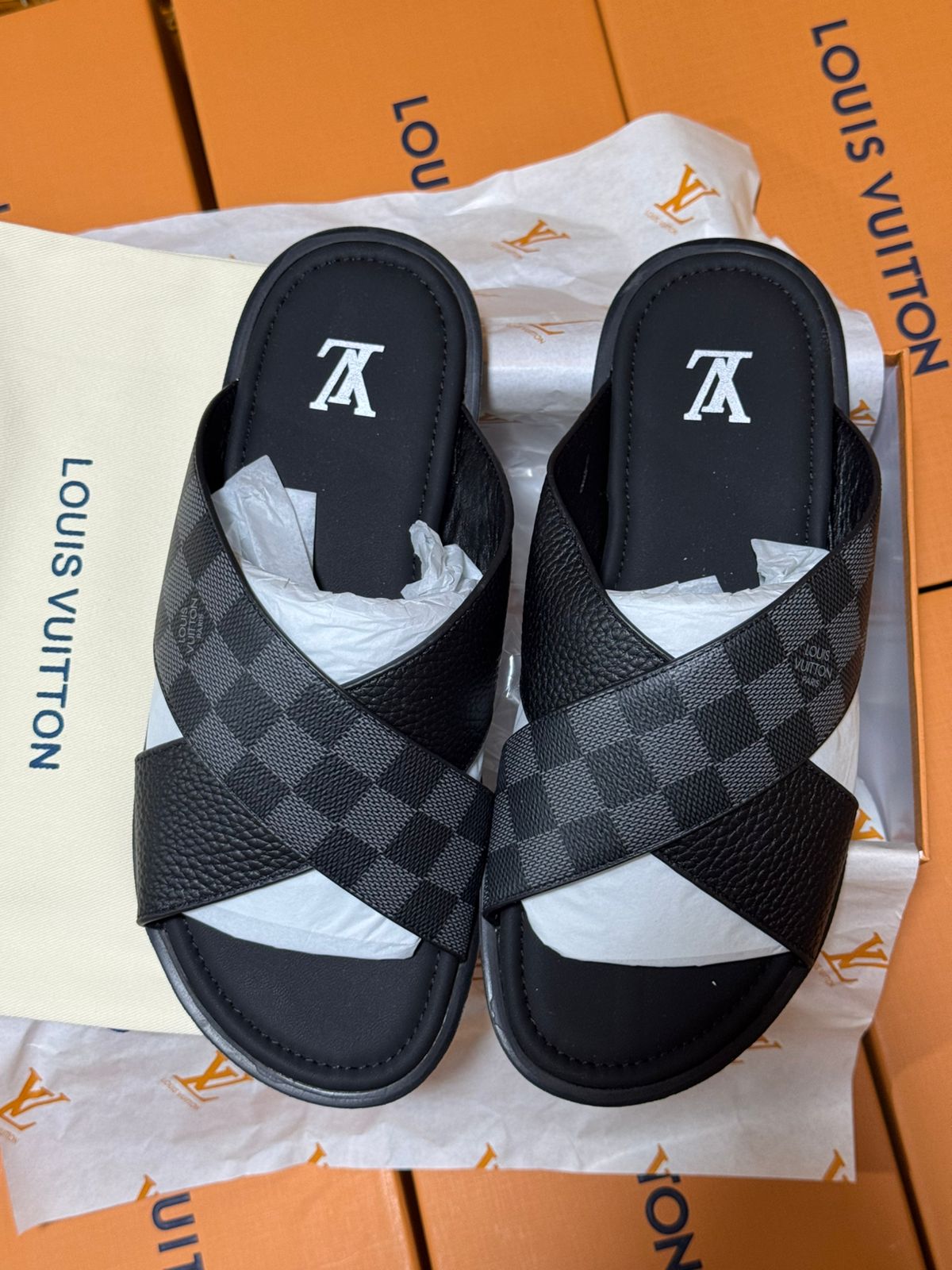 Sandale Louis Vuitton Cross en Vrai Cuir