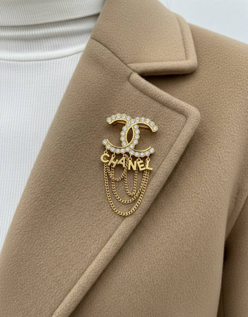 Broche de Luxe Chanel Inoxydable