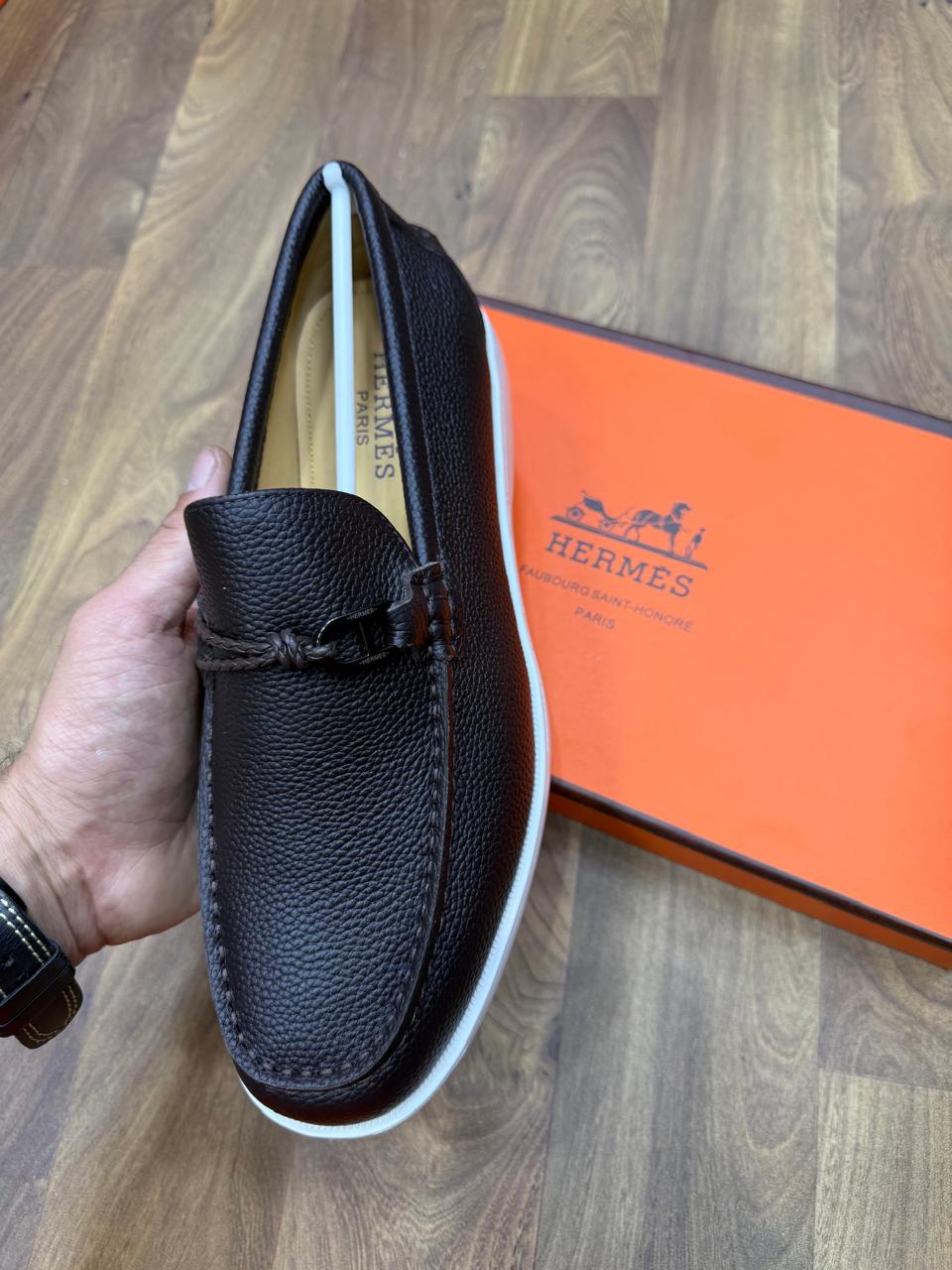 Mocassin en Vrai Cuir Hermès