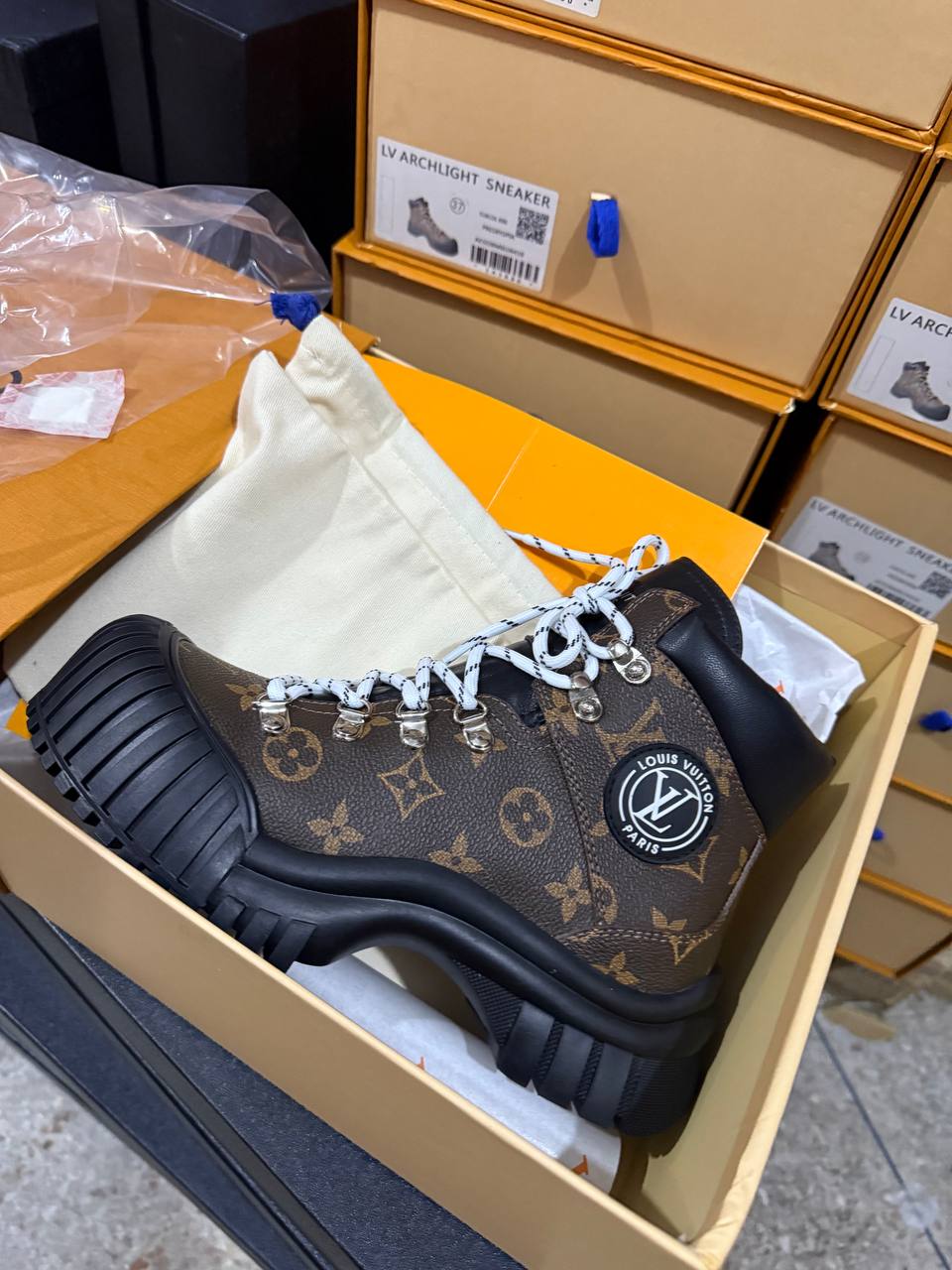 Bottine en Vrai Cuir Louis Vuitton