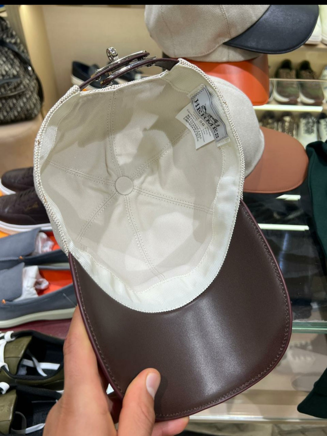 Casquette Hermès en Cuir Couleurs