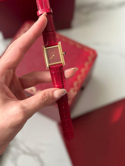 Montre Cartier en Vrai Cuir