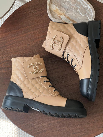Bottine Chanel en Cuir