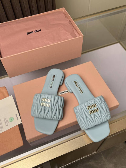 Sandale Matelassées Miu Miu
