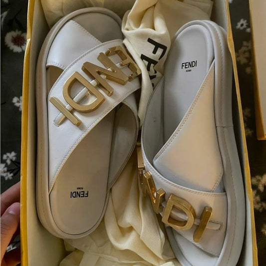 Mule Fendi Fendigraphy En Cuir