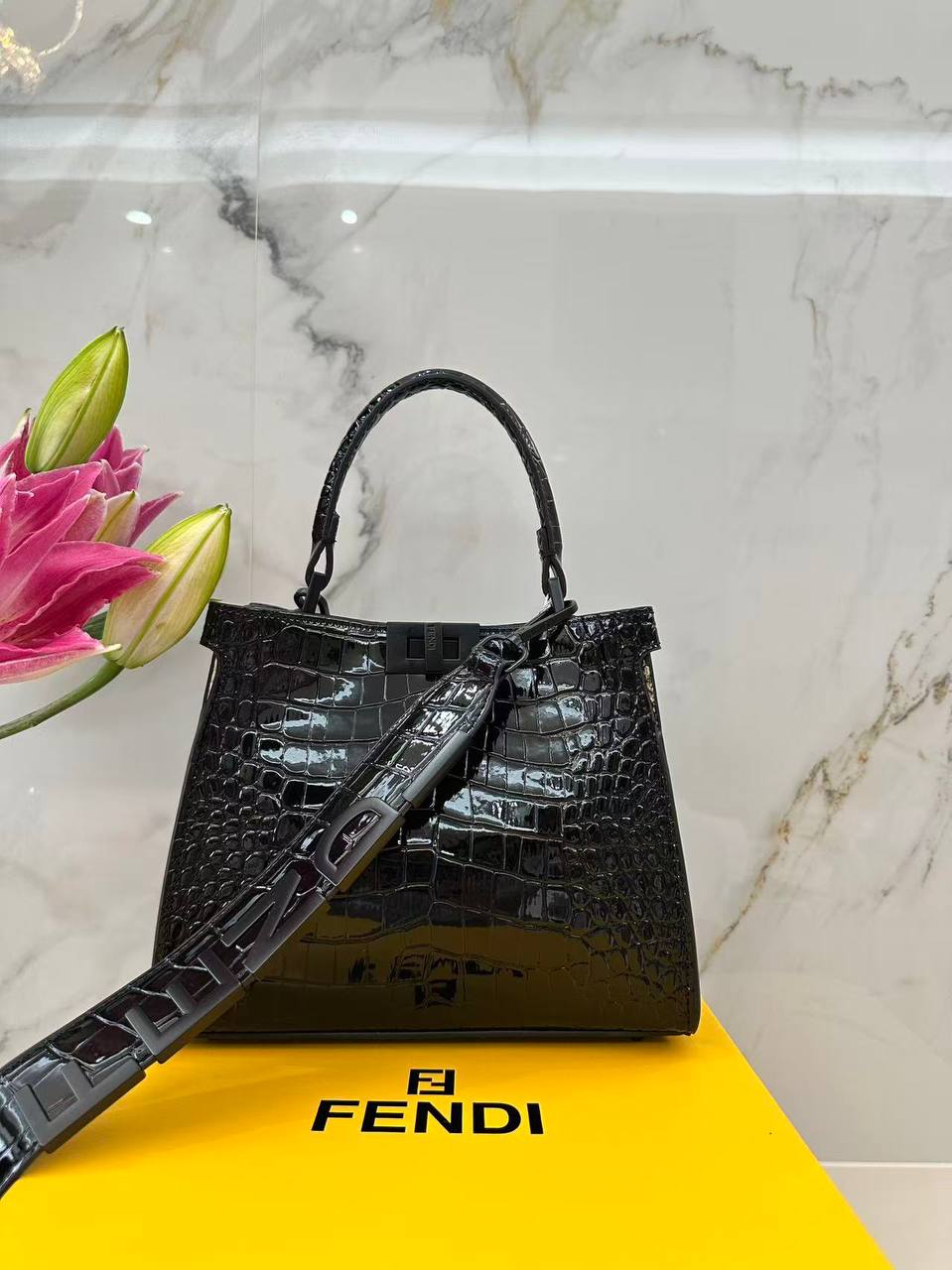 Sac de Luxe Fendi Croco En Couleurs