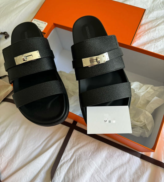 Sandale Chic Hermès en Vrai Cuir