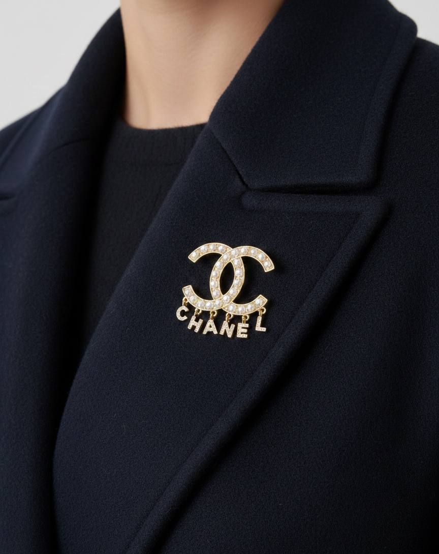 Broche d exellence Chanel Inoxydable