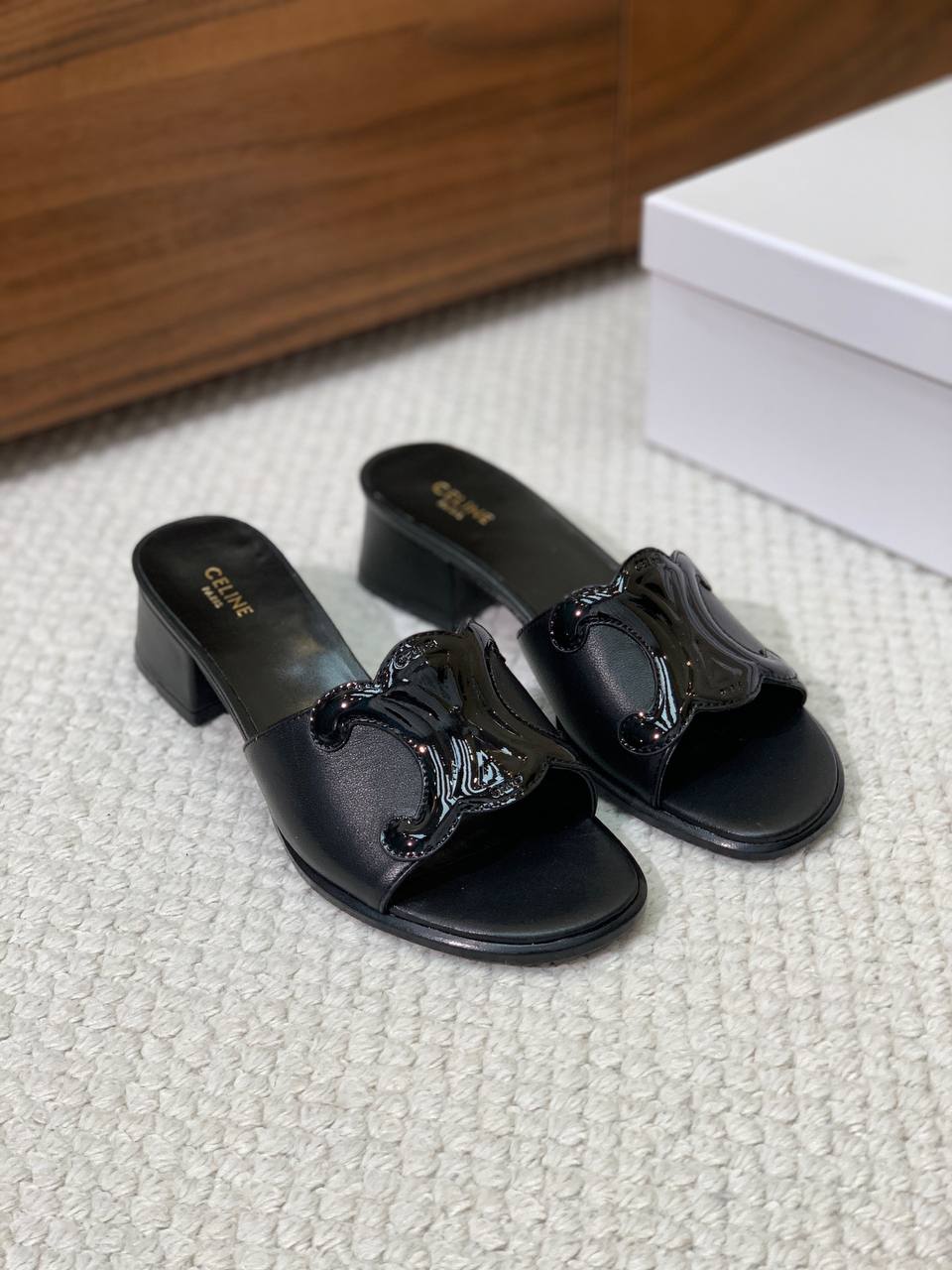 Sandale Cèline en Cuir Demi tallon