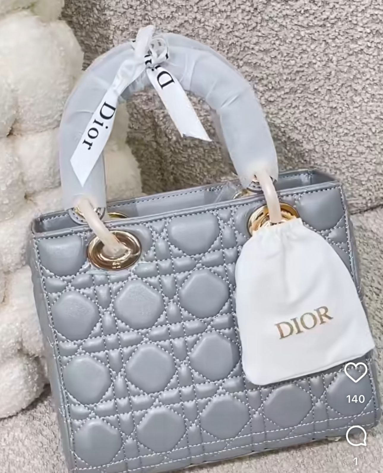 Sac Chic Christian Dior Lady Dior Cuir en Couleurs