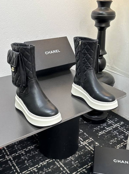 Bottine en Vrai Cuir Chanel