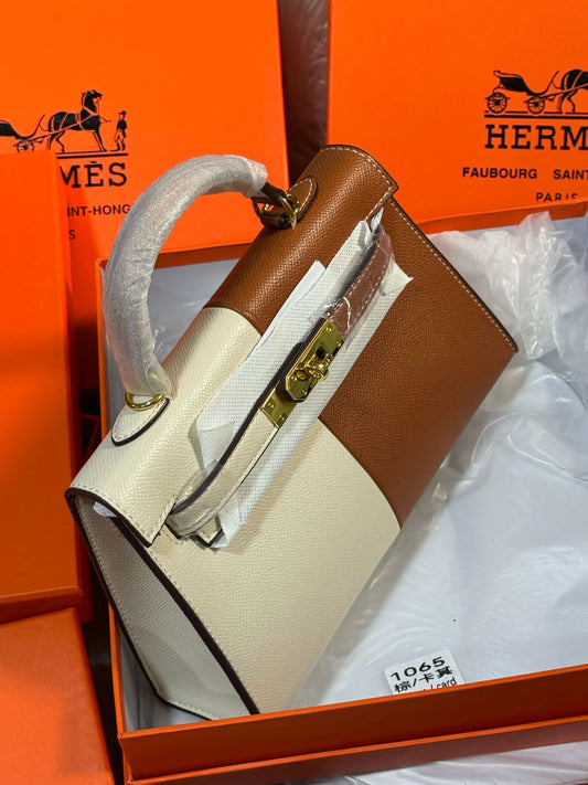 Sac Hermès 25 Demi Couleur en Simili Cuir