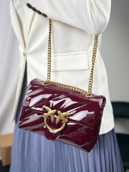 Sac Pinko Bordeau Vernis
