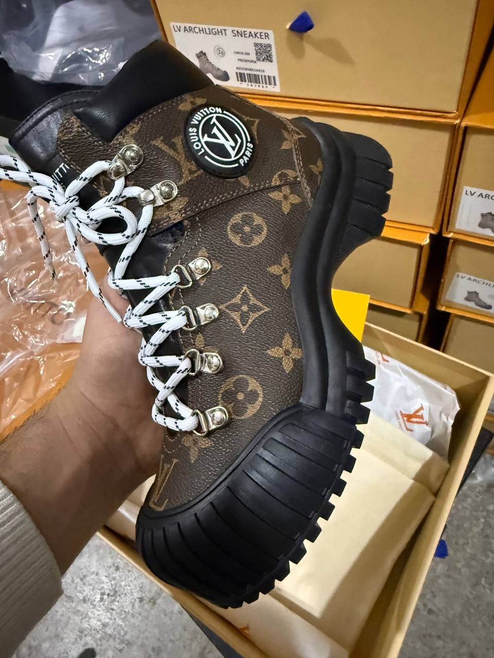 Bottine en Vrai Cuir Louis Vuitton