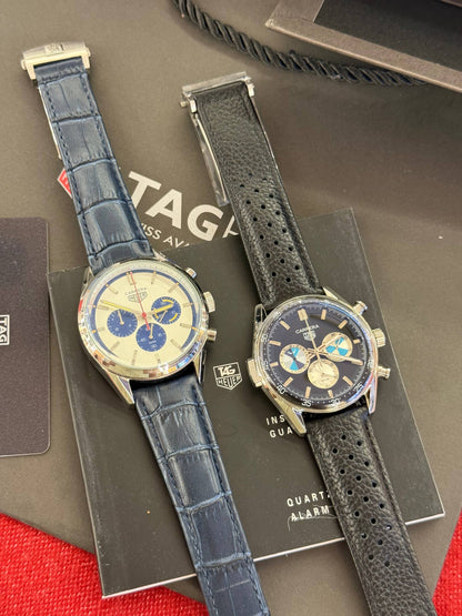 Montre Tag Heuer Carrera A Bracelet en Cuir