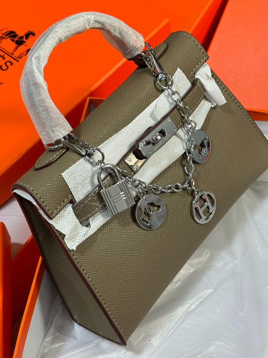 Sac Hermès 25 Avec Accessoires en Simili Cuir