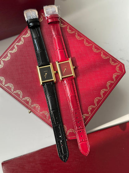 Montre Cartier en Vrai Cuir