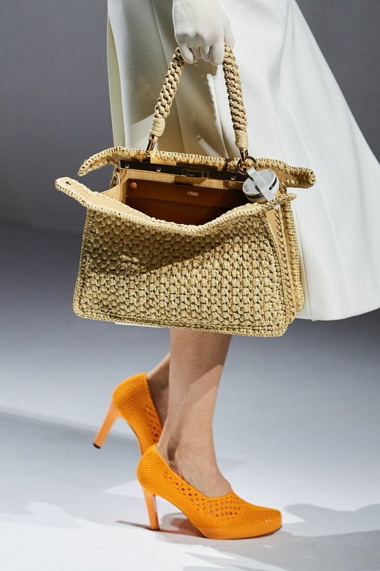 Sac Fendi En Raphia Vrai Cuir
