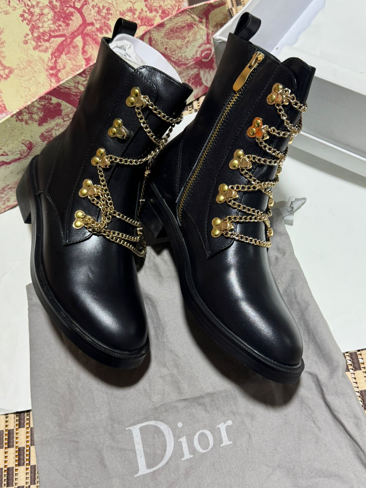 Bottine Christian Dior en Vrai Cuir