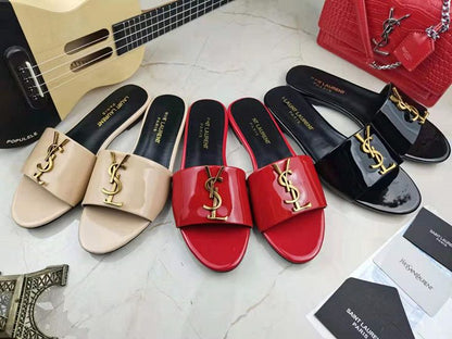 Sandale Saint Laurent Plate Cuir