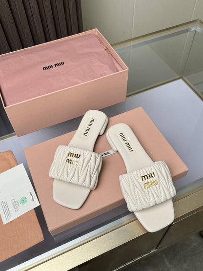Sandale Matelassées Miu Miu