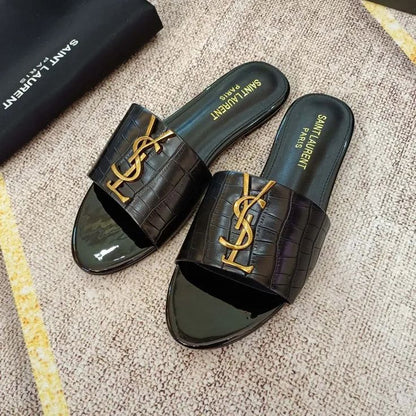 Sandale Saint Laurent Plate Cuir
