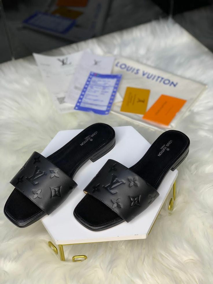 Sandale Louis Vuitton plate en Vrai Cuir