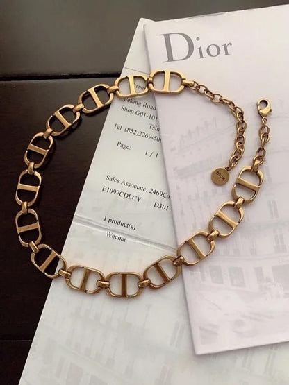 Chaine de Luxe Christian Dior en Acier Inoxydable