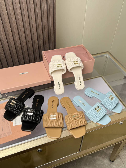 Sandale Matelassées Miu Miu