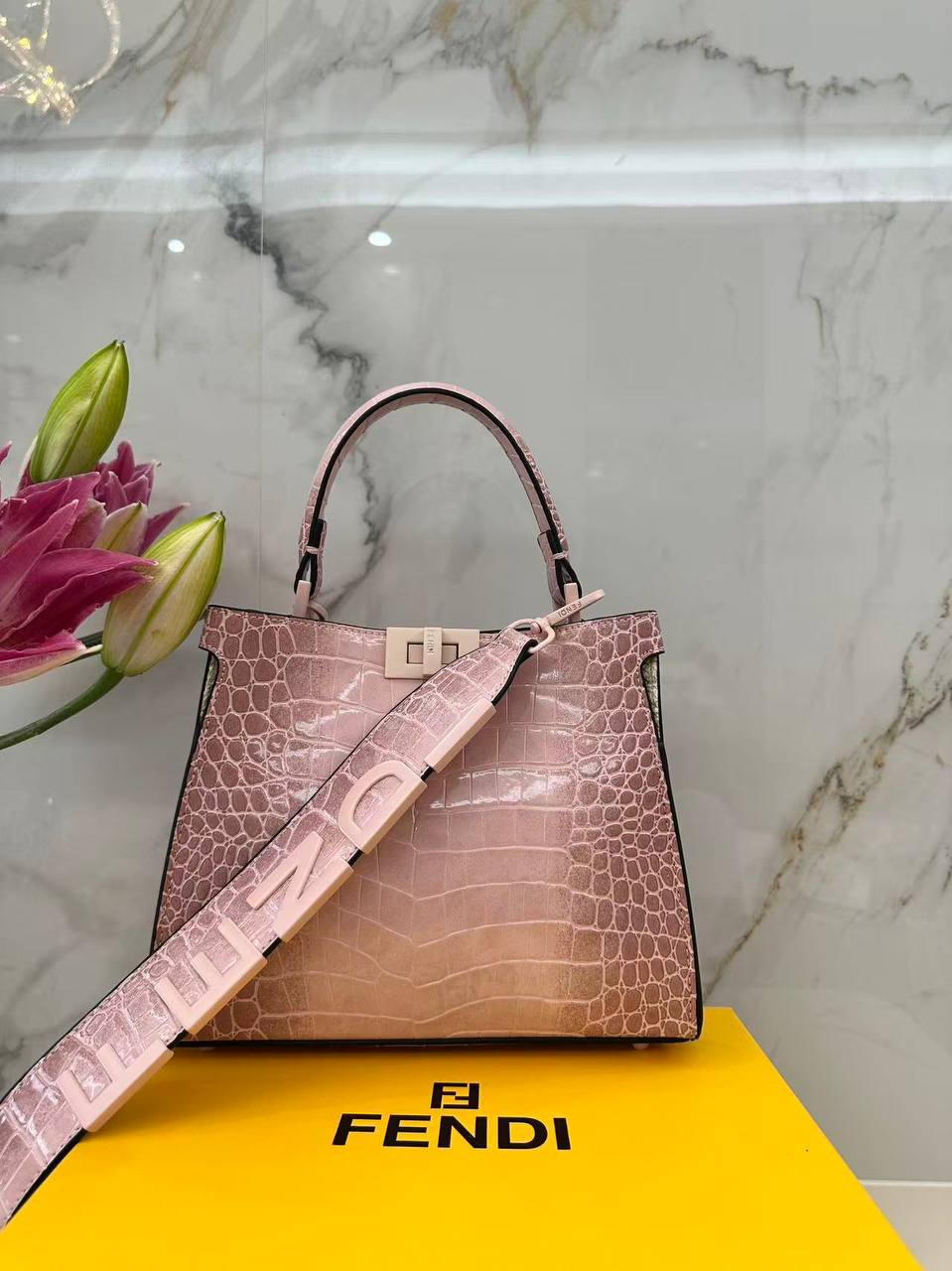 Sac de Luxe Fendi Croco En Couleurs