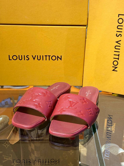 Sandale Louis Vuitton plate en Vrai Cuir