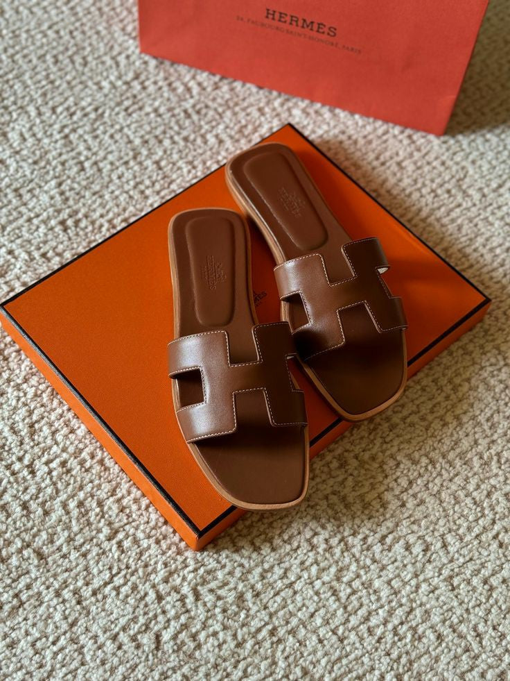 Sandale Hermès Oran En Vrai Cuir
