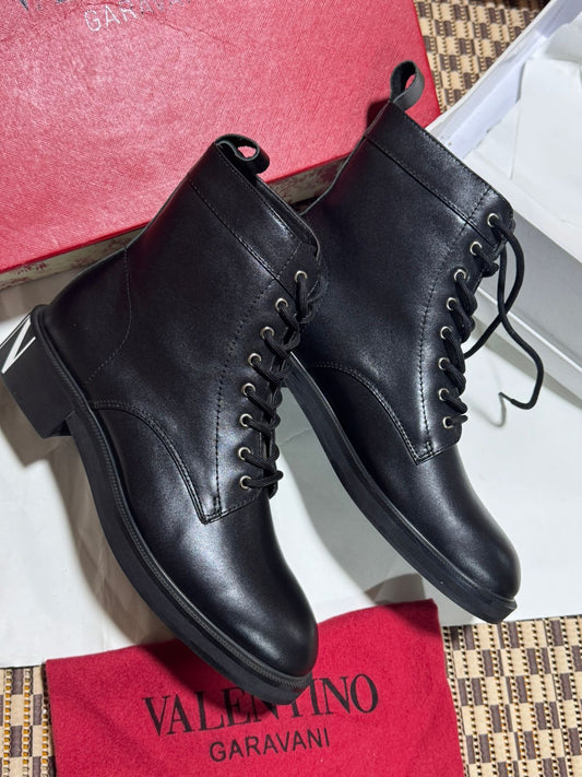 Bottine Valentino en Cuir A lacets