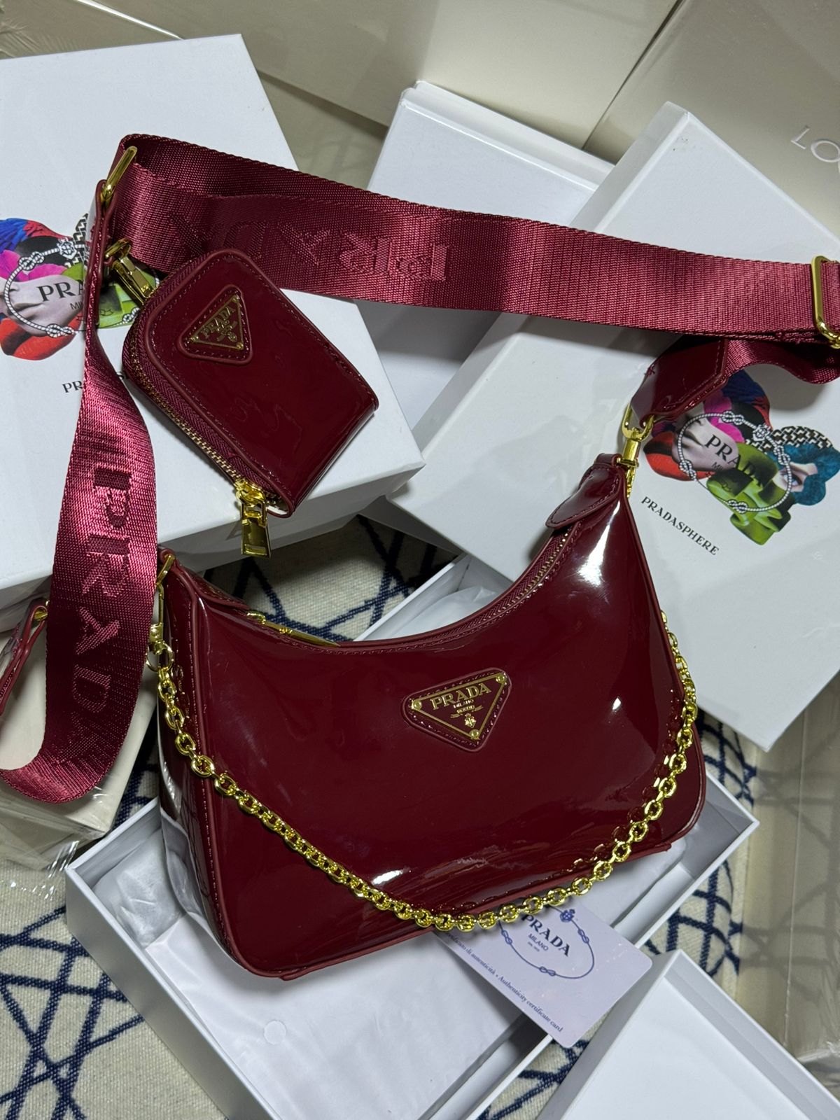 Sac Prada Vernis en Couleurs
