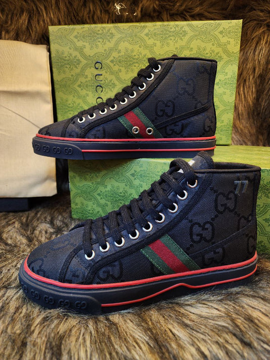 Espadrille Gucci High En Vrai Cuir